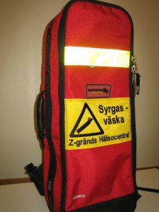 syrgasvarning etikett front